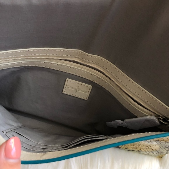 Cole Haan Neon Snakeskin Envelope Clutch - Picture 5 of 8